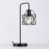 Industriell bordslampa Peru i svart metall