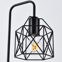 Industriell bordslampa Peru i svart metall