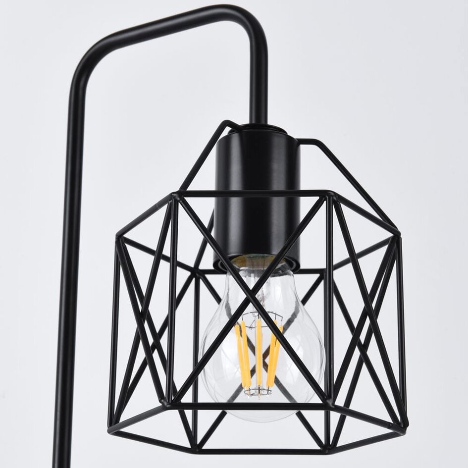 Industriell bordslampa Peru i svart metall