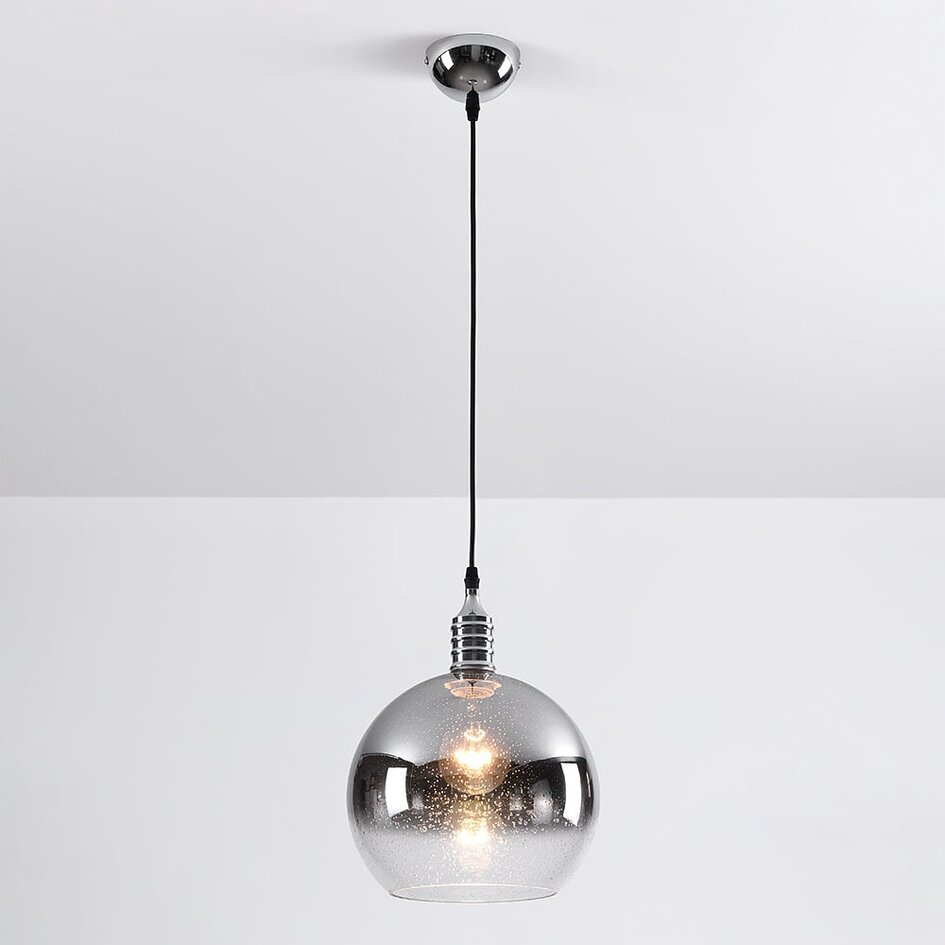 Designad pendellampa London - rökfärgat spegelglas