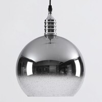 Design taklampa med rökfärgad glasspegelkula - London