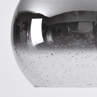 Design taklampa med rökfärgad glasspegelkula - London