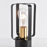 Industriell bordslampa Toscane i svart metall