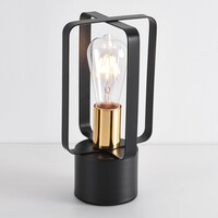 Industriell bordslampa Toscane i svart metall