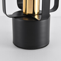 Industriell bordslampa Toscane i svart metall