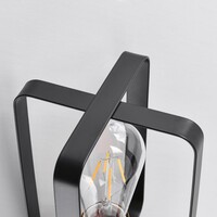Industriell bordslampa Toscane i svart metall
