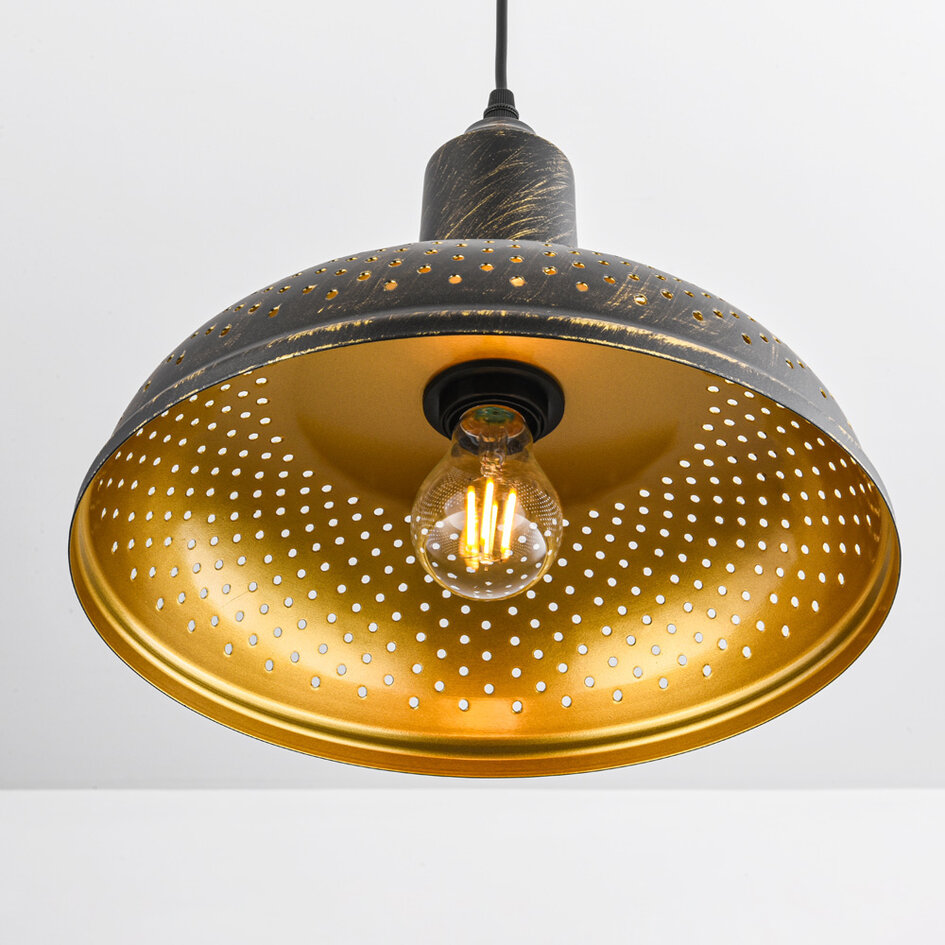 Industriell pendellampa Marrakesh i brons