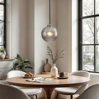 Designad pendellampa Shanghai - rökfärgat glas