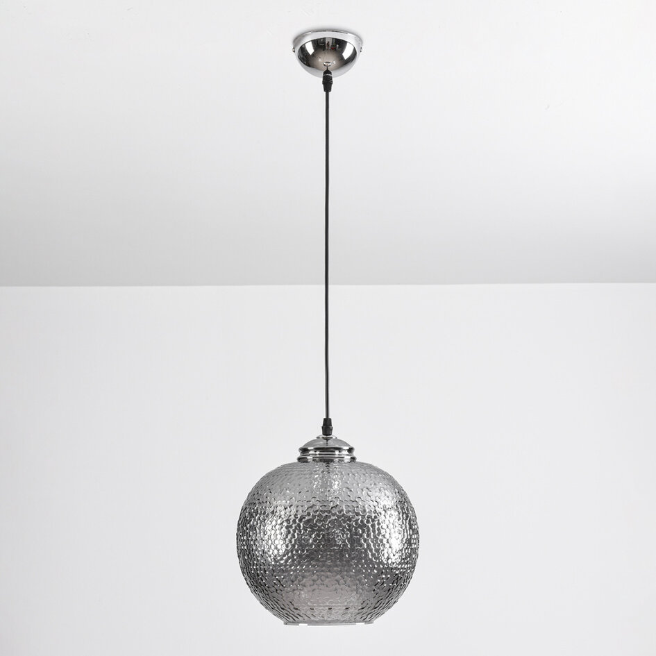 Designad pendellampa Shanghai - rökfärgat glas