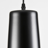 Modern pendellampa Sicily - svart med gulddekor