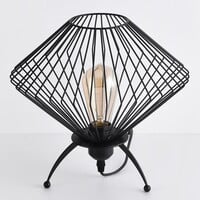 Industriell bordslampa Spider i svart metall
