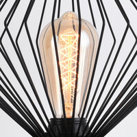 Industriell bordslampa Spider i svart metall