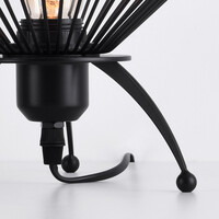 Industriell bordslampa Spider i svart metall
