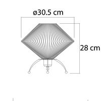 Industriell bordslampa Spider i svart metall