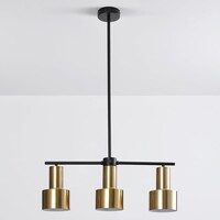 Modern pendellampa Rome med tre lampor i guld