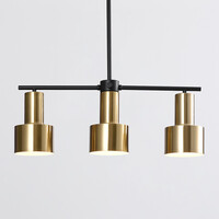 Modern pendellampa Rome med tre lampor i guld