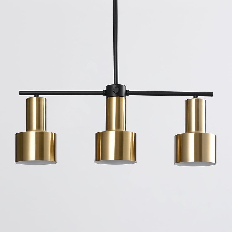 Modern pendellampa Rome med tre lampor i guld