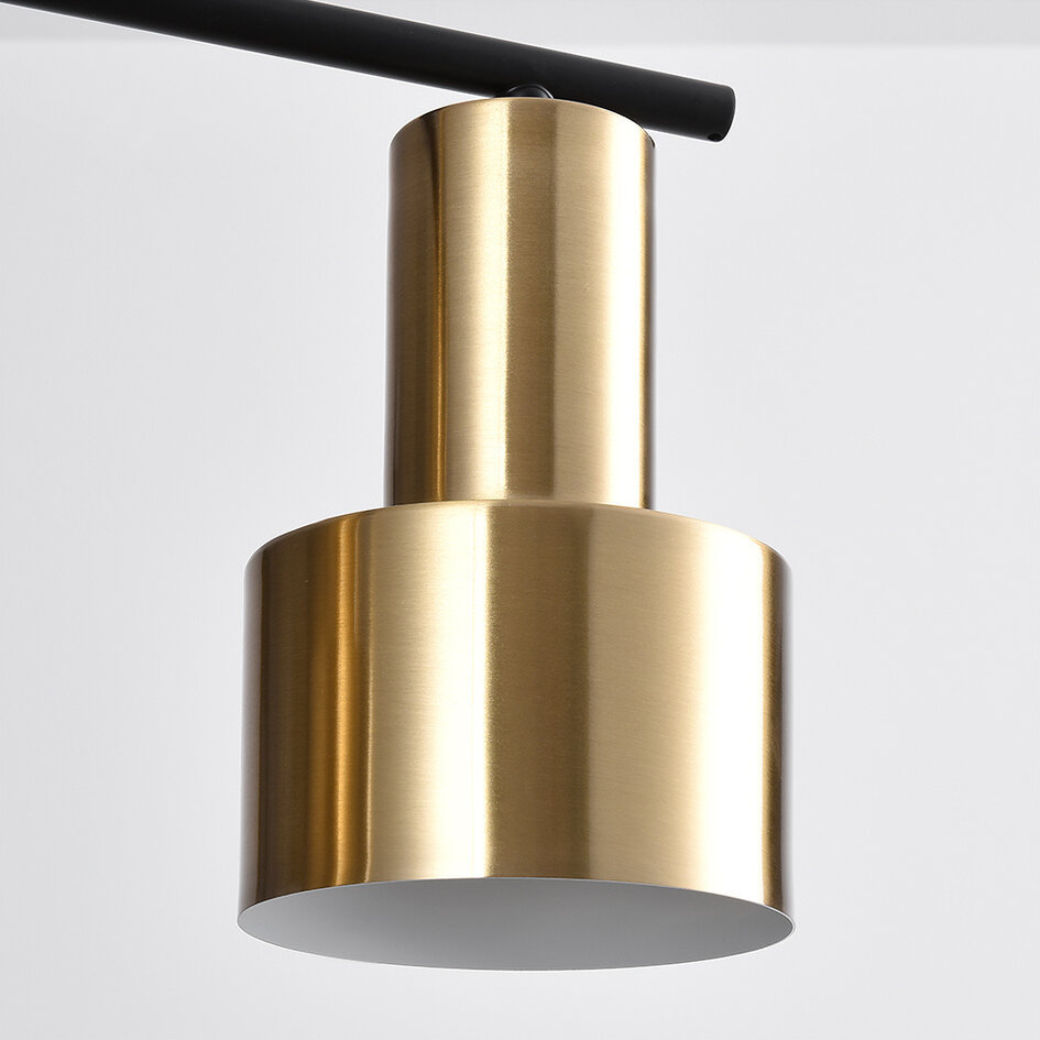 Modern pendellampa Rome med tre lampor i guld