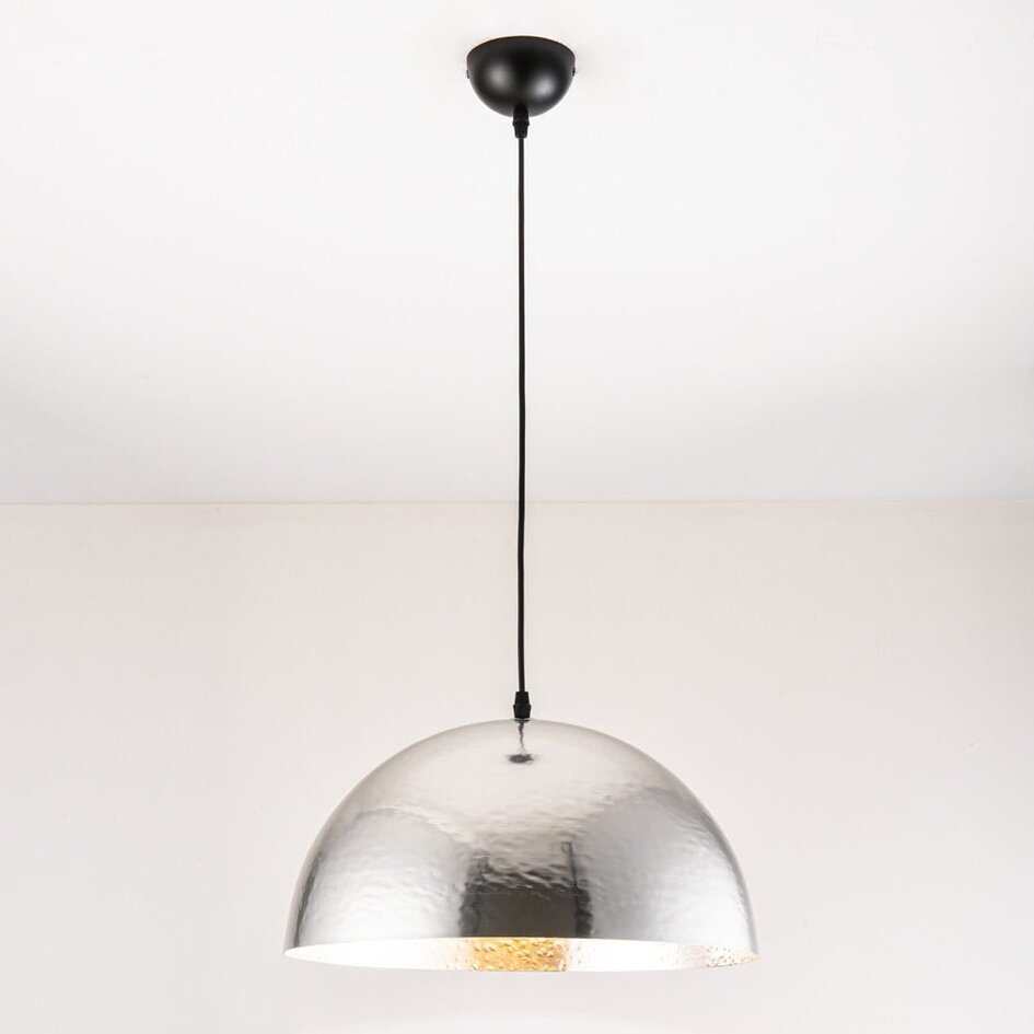 Designad pendellampa Luna - aluminium