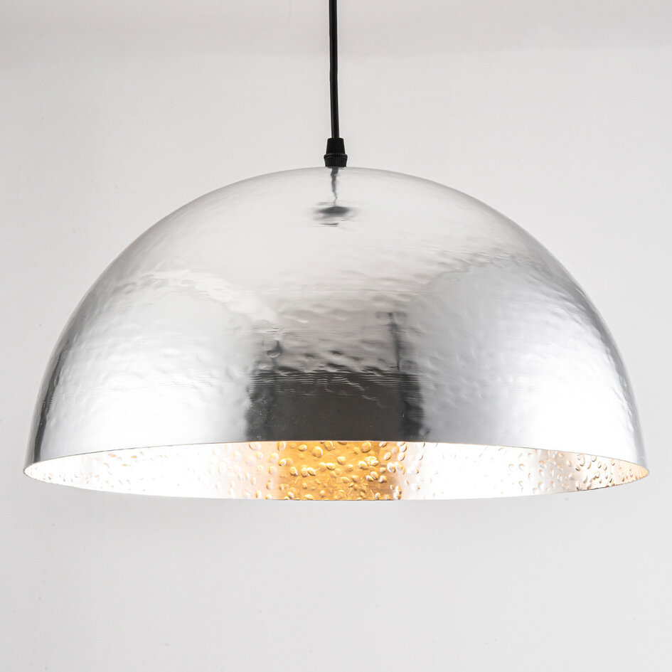 Designad pendellampa Luna - aluminium