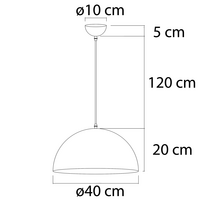 Designad pendellampa Luna - aluminium