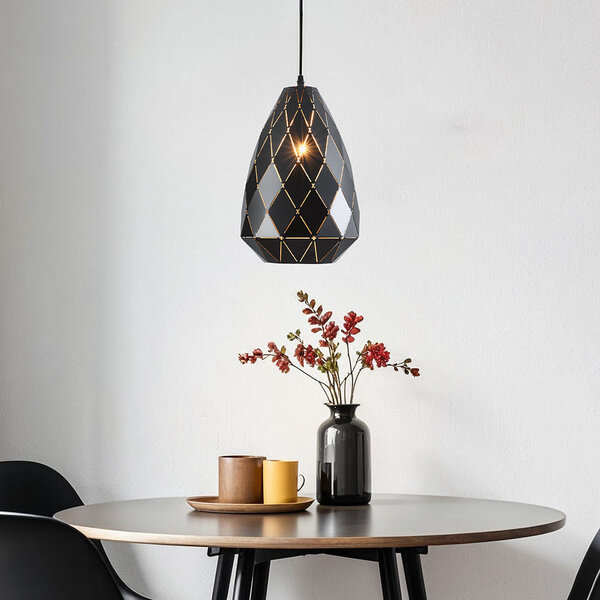 Design taklampa glänsande svart decocratie – Jupiter