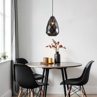 Designad pendellampa Jupiter i glänsande svart