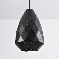Designad pendellampa Jupiter i glänsande svart