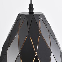 Designad pendellampa Jupiter i glänsande svart
