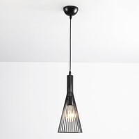 Industriell pendellampa Sofia i svart metall