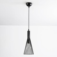 Industriell pendellampa Sofia i svart metall