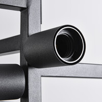 Industriell pendellampa Madrid med fyra lampor med metallkonstruktion
