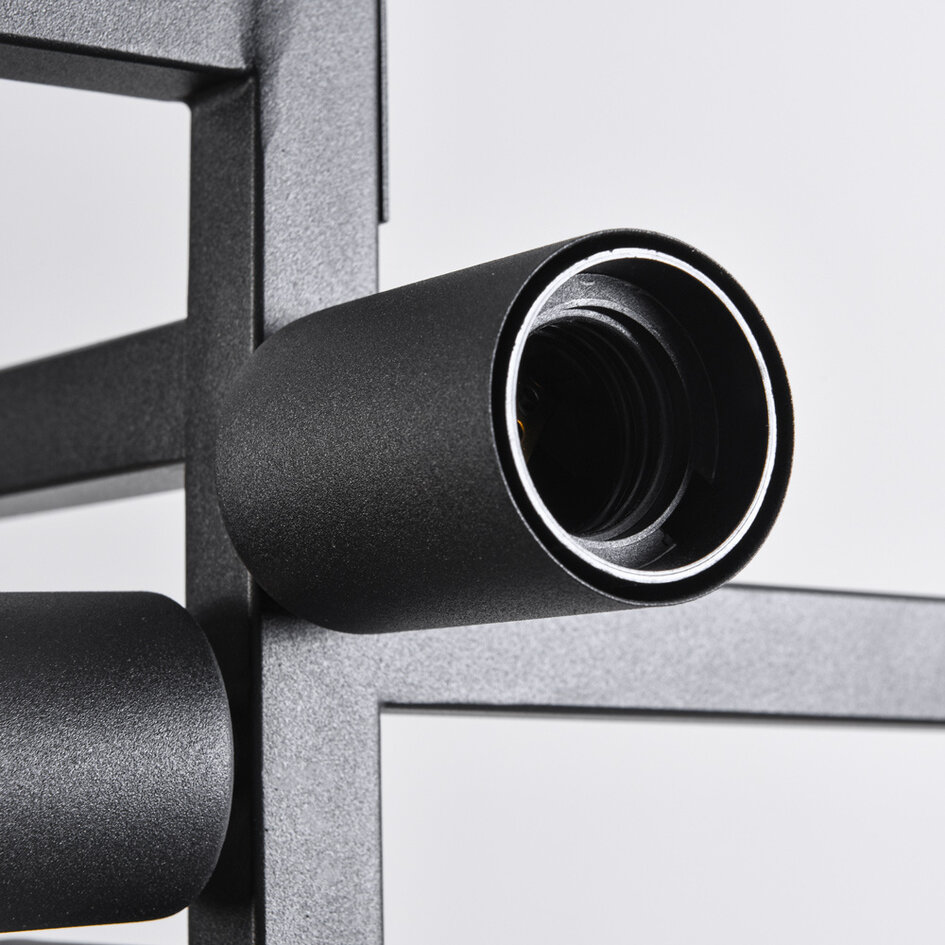 Industriell pendellampa Madrid med fyra lampor med metallkonstruktion