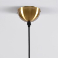 Designad pendellampa Venice - amberfärgat glas med guld