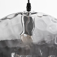 Designad pendellampa Palermo - ovalt rökfärgat glas