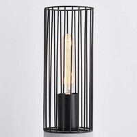 Industriell bordslampa Palma i svart med robust fot
