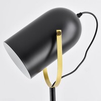 Industriell golvlampa Oslo i svart glänsande metall