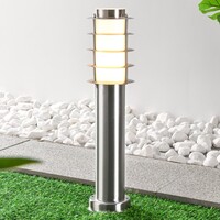 Stående utomhuslampa Silvio i rostfritt stål - 50 cm