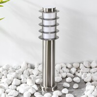 Stående utomhuslampa Silvio i rostfritt stål - 50 cm