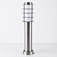 Stående utomhuslampa Silvio i rostfritt stål - 50 cm