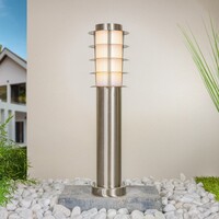 Stående utomhuslampa Silvio i rostfritt stål - 50 cm