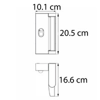 Vinkelbar solcellsvägglampa Berlin med sensor och justeringsvred