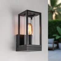 Industriell utomhusvägglampa Judy - svart