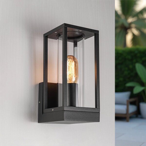Industriell utomhusvägglampa Judy - svart