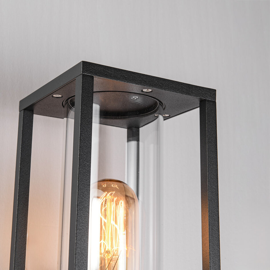 Industriell utomhusvägglampa Judy - svart