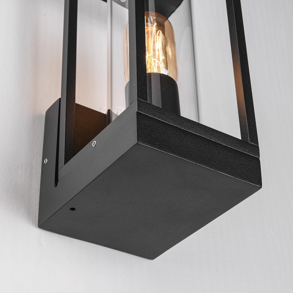 Industriell utomhusvägglampa Judy - svart
