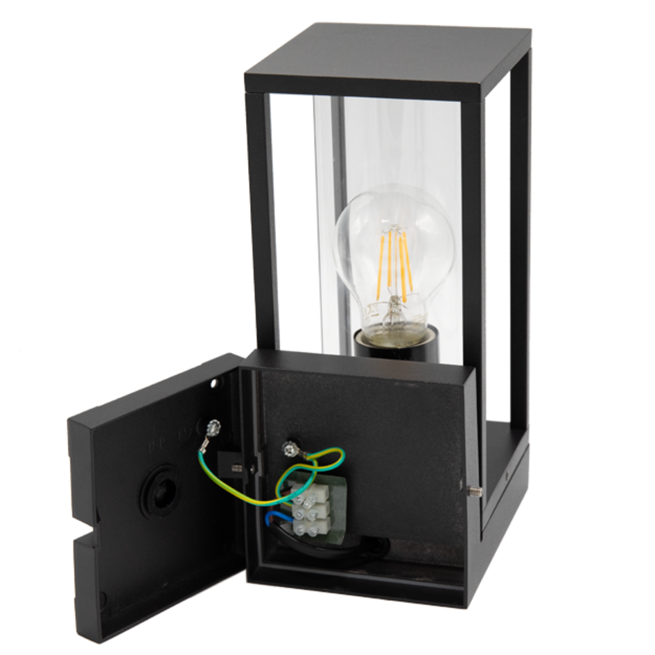 Industriell utomhusvägglampa Judy - svart