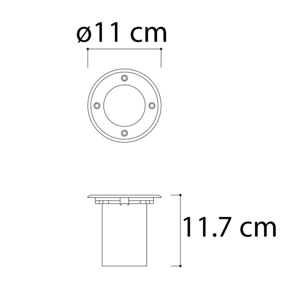 Modern markspotlight för utomhusbruk - Round mole