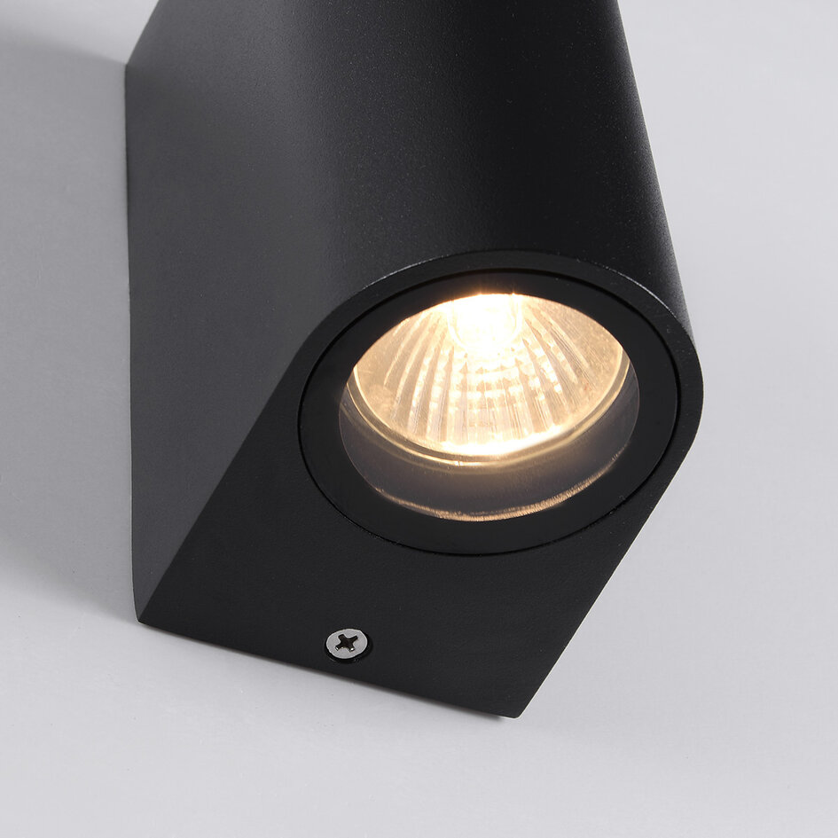 Modern rund utomhusvägglampa Madame - svart