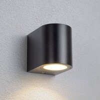 Modern utomhusvägglampa Nela - svart och rund